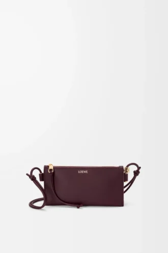 Joya pouch in nappa calfskin Dark Burgundy