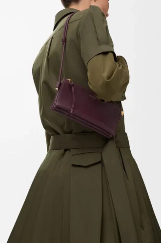 Joya pouch in nappa calfskin Dark Burgundy