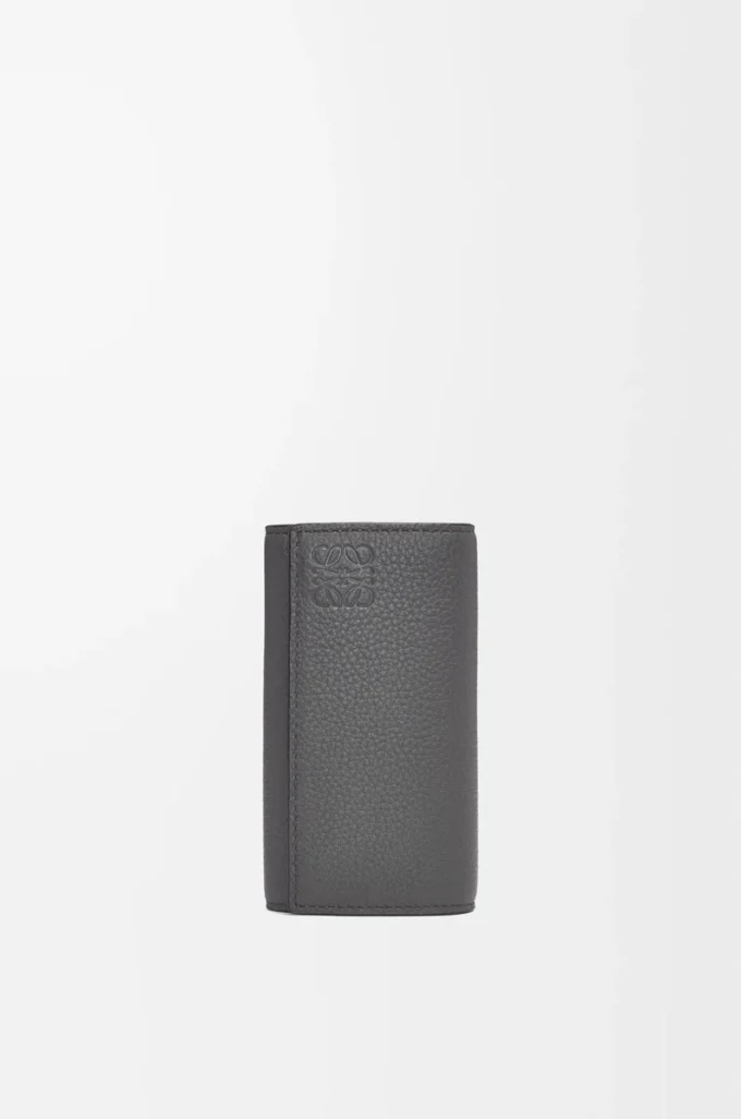 Key case in soft grained calfskin Anthracite Key case in soft grained calfskin Anthracite