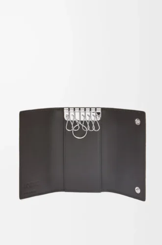 Key case in soft grained calfskin Anthracite