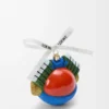 Knight Cat bauble in blown glass Red/Blue