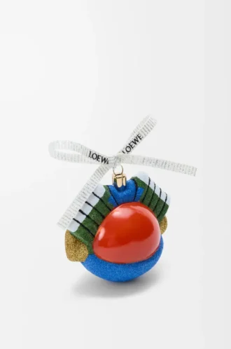 Knight Cat bauble in blown glass Red/Blue