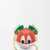 Knight Cat clutch in metal and nappa lambskin Sunrise Orange Knight Cat clutch in metal and nappa lambskin Sunrise Orange