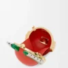 Knight Cat clutch in metal and nappa lambskin Sunrise Orange Knight Cat clutch in metal and nappa lambskin Sunrise Orange