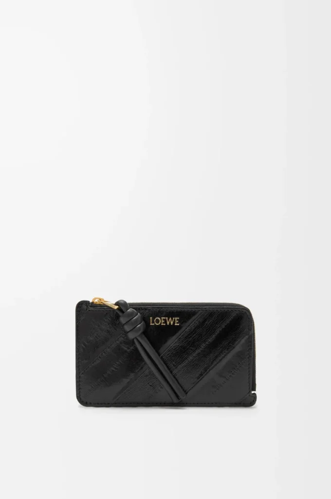 Knot coin cardholder in eel Black Knot coin cardholder in eel Black