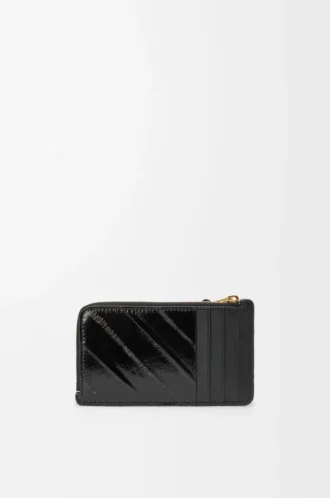 Knot coin cardholder in eel Black