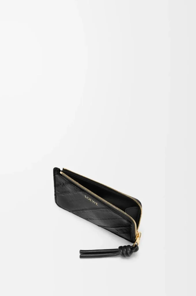 Knot coin cardholder in eel Black Knot coin cardholder in eel Black