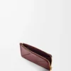 Knot coin cardholder in eel Dark Burgundy Knot coin cardholder in eel Dark Burgundy