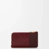 Knot coin cardholder in eel Dark Burgundy Knot coin cardholder in eel Dark Burgundy