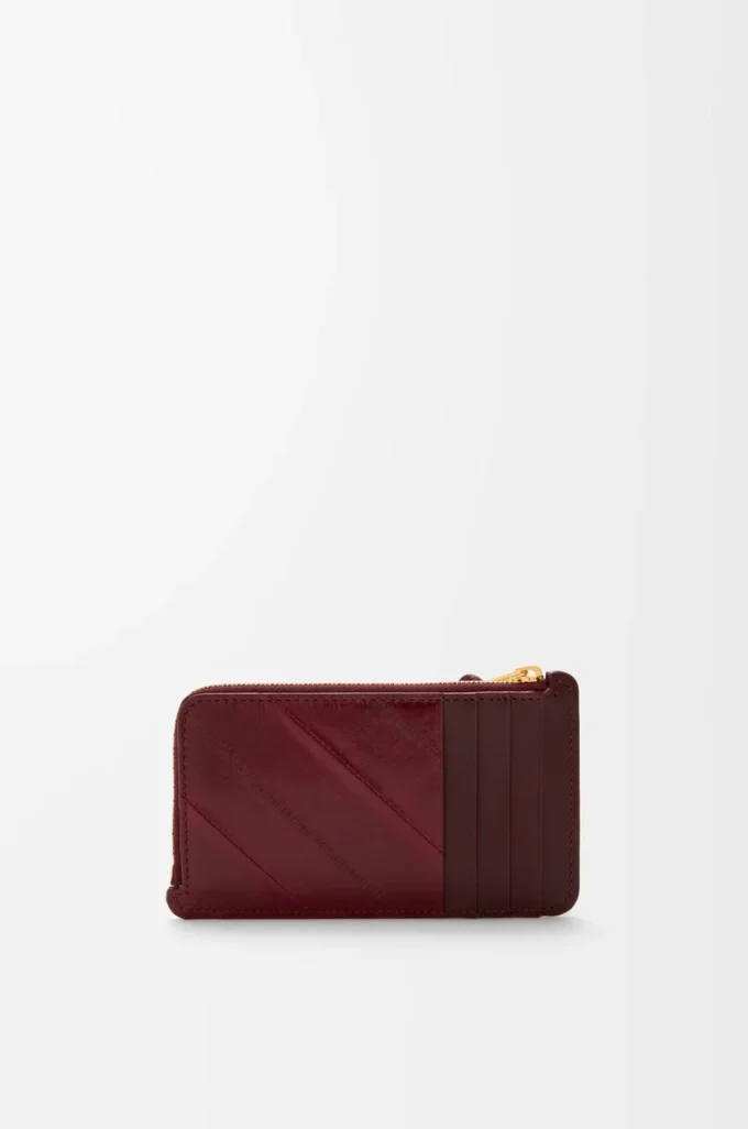 Knot coin cardholder in eel Dark Burgundy Knot coin cardholder in eel Dark Burgundy