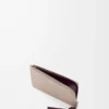 Knot coin cardholder in shiny nappa calfskin Clay/Plum