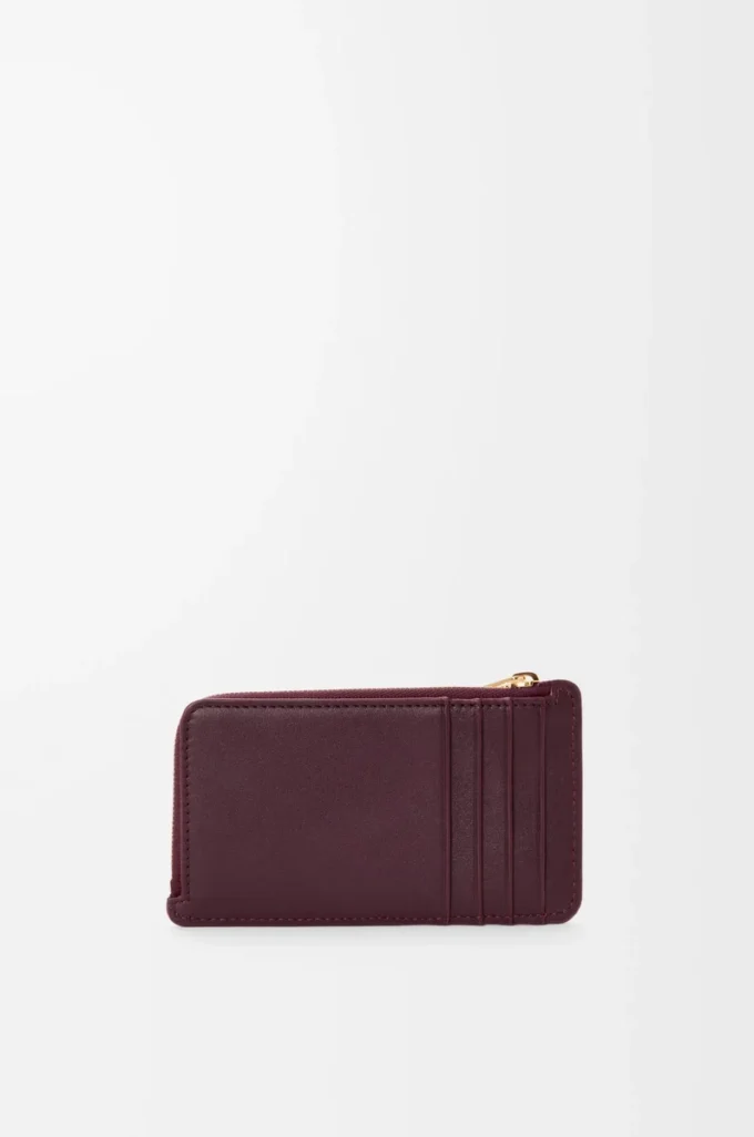 Knot coin cardholder in shiny nappa calfskin Dark Burgundy/Light Citrine Knot coin cardholder in shiny nappa calfskin Dark Burgundy/Light Citrine