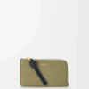 Knot coin cardholder in shiny nappa calfskin Eucalyptus/Deep Navy Knot coin cardholder in shiny nappa calfskin Eucalyptus/Deep Navy