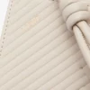 Knot coin cardholder in shiny nappa calfskin Light Oat