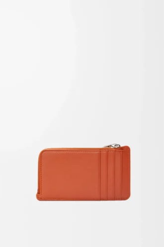 Knot coin cardholder in shiny nappa calfskin Maple/Papercraft
