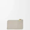 Knot coin cardholder in shiny nappa calfskin Shell Grey/Dandelion Knot coin cardholder in shiny nappa calfskin Shell Grey/Dandelion