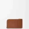Knot coin cardholder in shiny nappa calfskin Tan/Papaya Knot coin cardholder in shiny nappa calfskin Tan/Papaya