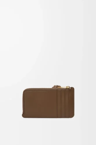 Knot coin cardholder in shiny nappa calfskin Tundra