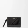 Knot compact wallet in eel Black