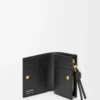 Knot compact wallet in eel Black