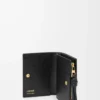 Knot compact wallet in eel Black