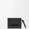 Knot compact wallet in eel Black