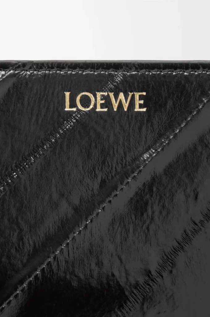 Knot compact wallet in eel Black