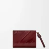 Knot compact wallet in eel Dark Burgundy