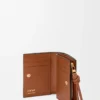 Knot compact wallet in shiny nappa calfskin Black/Squirrel Knot compact wallet in shiny nappa calfskin Black/Squirrel