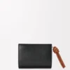 Knot compact wallet in shiny nappa calfskin Black/Squirrel Knot compact wallet in shiny nappa calfskin Black/Squirrel