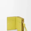 Knot compact wallet in shiny nappa calfskin Dark Burgundy/Light Citrine Knot compact wallet in shiny nappa calfskin Dark Burgundy/Light Citrine