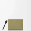 Knot compact wallet in shiny nappa calfskin Eucalyptus/Deep Navy Knot compact wallet in shiny nappa calfskin Eucalyptus/Deep Navy