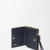 Knot compact wallet in shiny nappa calfskin Eucalyptus/Deep Navy Knot compact wallet in shiny nappa calfskin Eucalyptus/Deep Navy