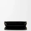 Knot slim zip around wallet in eel Black Knot slim zip around wallet in eel Black