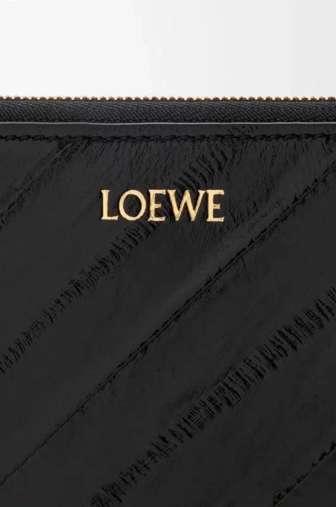Knot slim zip around wallet in eel Black Knot slim zip around wallet in eel Black