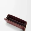 Knot slim zip around wallet in eel Dark Burgundy Knot slim zip around wallet in eel Dark Burgundy
