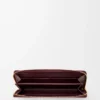 Knot slim zip around wallet in eel Dark Burgundy Knot slim zip around wallet in eel Dark Burgundy