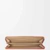 Knot zip around wallet in shiny nappa calfskin Maple/Papercraft