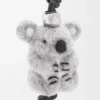 Koala charm in felt and calfskin Light Grey/Black Koala charm in felt and calfskin Light Grey/Black