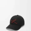 L patch cap in cotton Black L patch cap in cotton Black