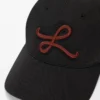 L patch cap in cotton Black L patch cap in cotton Black