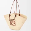 Large Anagram Basket bag in iraca palm and calfskin Natural/Tan Large Anagram Basket bag in iraca palm and calfskin Natural/Tan