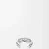 Large braided cuff in sterling silver Silver