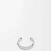 Large braided cuff in sterling silver Silver