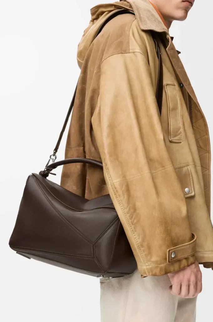 Large Featherlight Puzzle bag in nappa lambskin Dark Chestnut Large Featherlight Puzzle bag in nappa lambskin Dark Chestnut