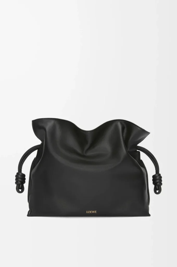 Large Flamenco clutch in nappa calfskin Black Large Flamenco clutch in nappa calfskin Black