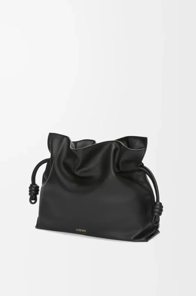 Large Flamenco clutch in nappa calfskin Black Large Flamenco clutch in nappa calfskin Black