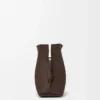 Large Flamenco clutch in nappa calfskin Chocolate Large Flamenco clutch in nappa calfskin Chocolate