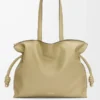 Large Flamenco clutch in nappa calfskin Clay Green Large Flamenco clutch in nappa calfskin Clay Green