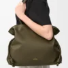 Large Flamenco clutch in nappa calfskin Dark Khaki Large Flamenco clutch in nappa calfskin Dark Khaki